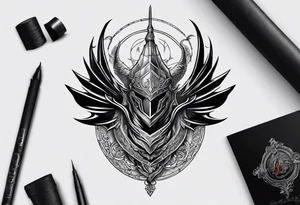 assassin creed logo shoulder tattoo + dragon wrapped around it tattoo idea