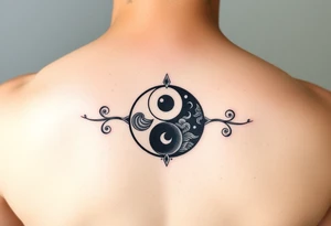 Yin yang with the 5 elements tattoo idea
