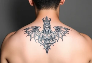 La diosa Temis junto a dos escorpiones tattoo idea
