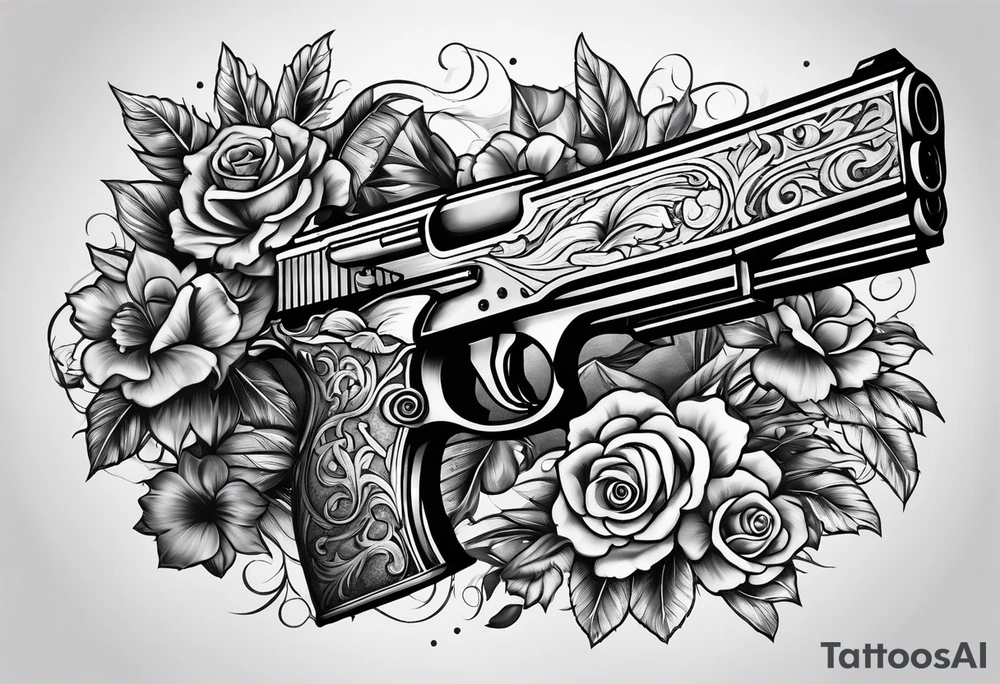 Guns and money tattoo idea