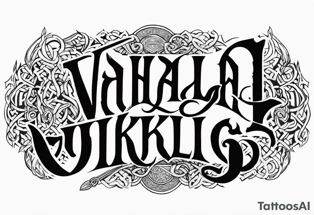 Valhalla viking gods tattoo idea
