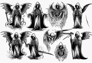 grim reaper
 with wings tattoo idea