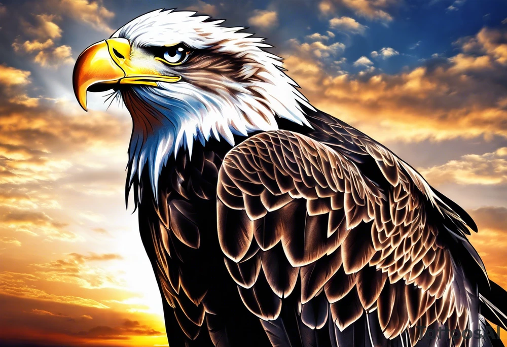 eagle landing tattoo idea