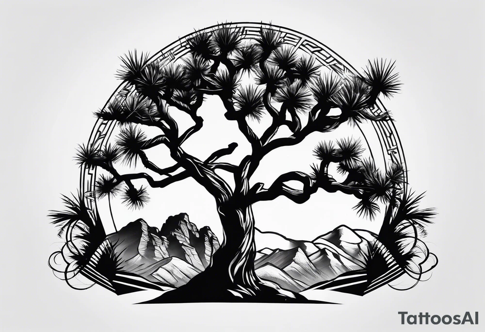 Tall Joshua tree tattoo idea