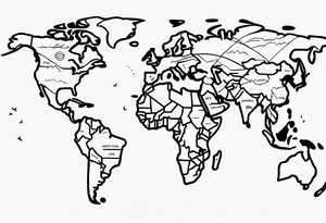 Travel flightpath tattoo idea