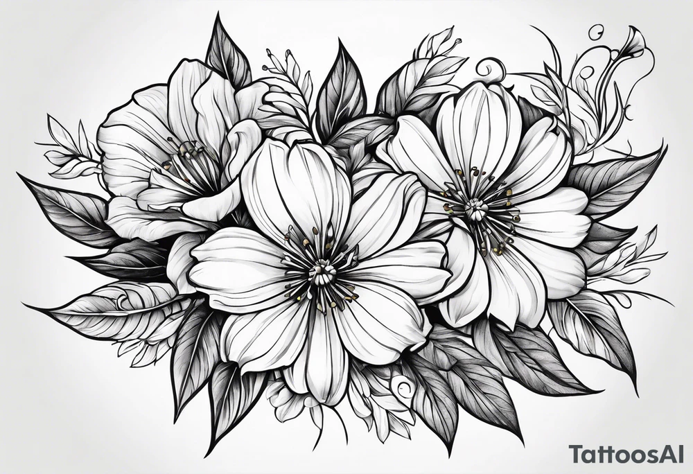 Gladolius flowers tattoo idea