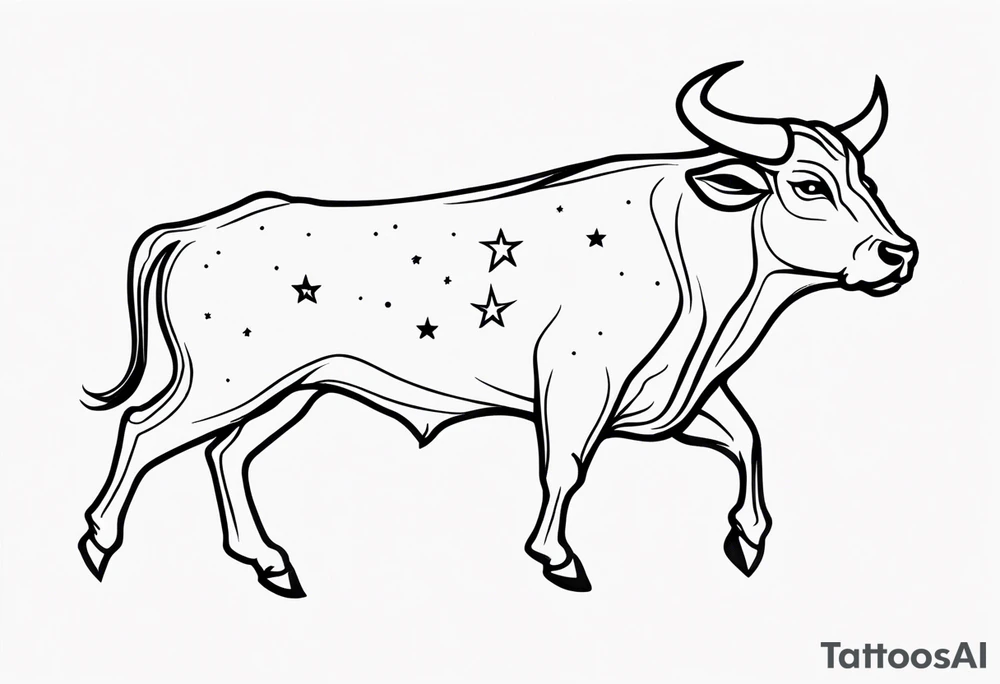 Taurus constellation tattoo idea