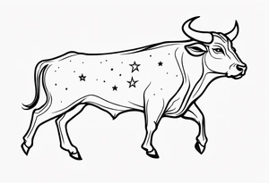 Taurus constellation tattoo idea