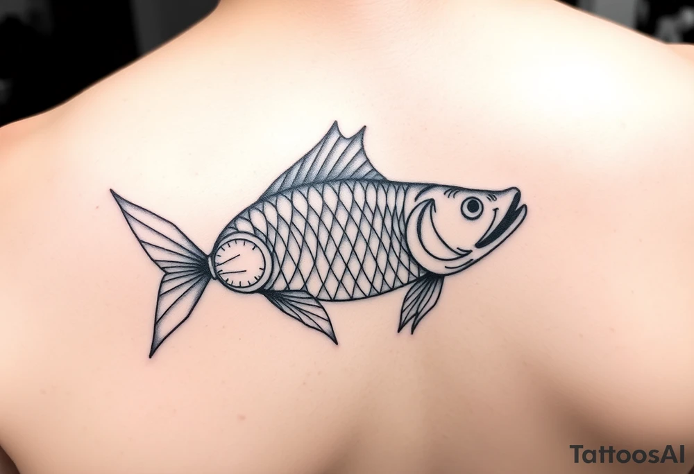 From the word “Pisces” create unique traits tattoo idea