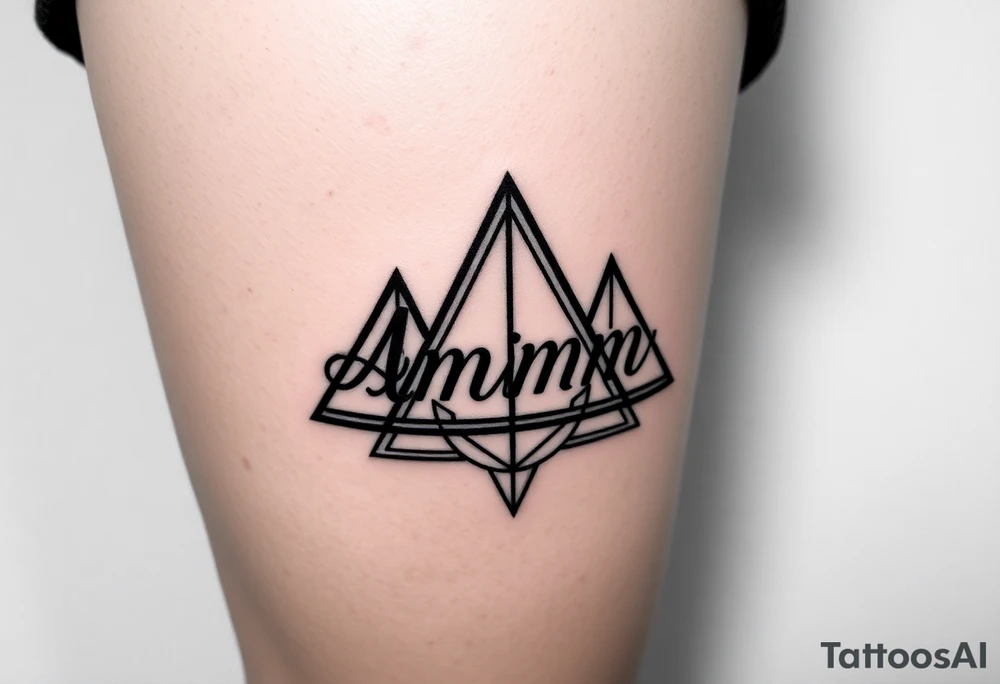Amanda name, with deathly hallows tattoo idea