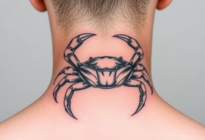powerful vicious crab ready to defend proudly showing off that a crab is the sign of a cancerg tattoo idea