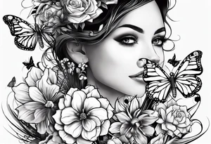 tattoo to represent that I have 3 children (girls). For inspiration I like flowers, butterflies, the beach, giraffes, tattoo idea