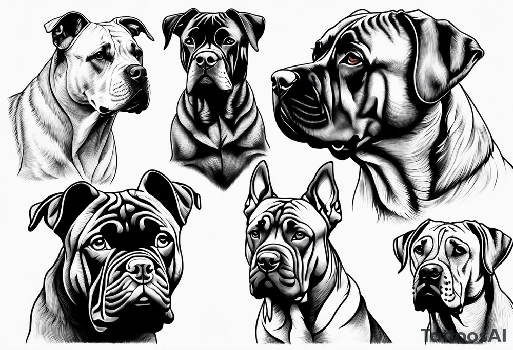 Dogs presa canario tattoo idea