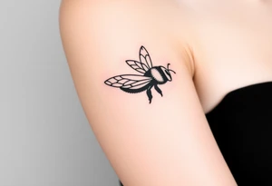 pilot bumble bee flying an airplane tattoo idea