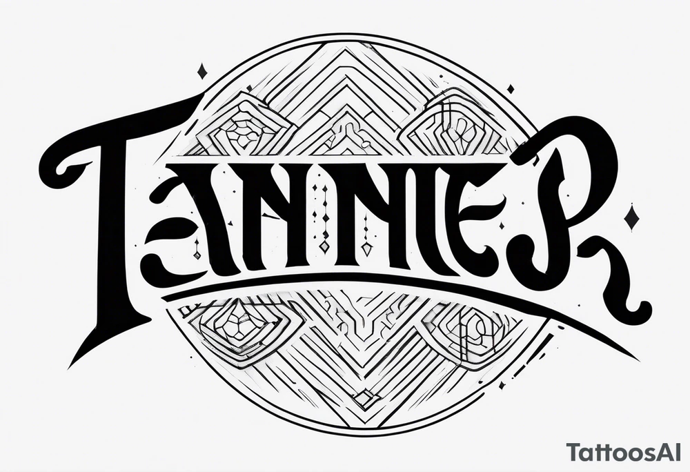 Tattoo that says tanner in script writing tattoo idea