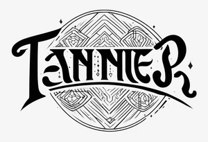 Tattoo that says tanner in script writing tattoo idea