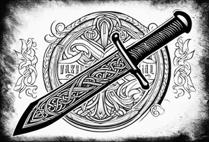 Viking sword Valhalla image tattoo idea