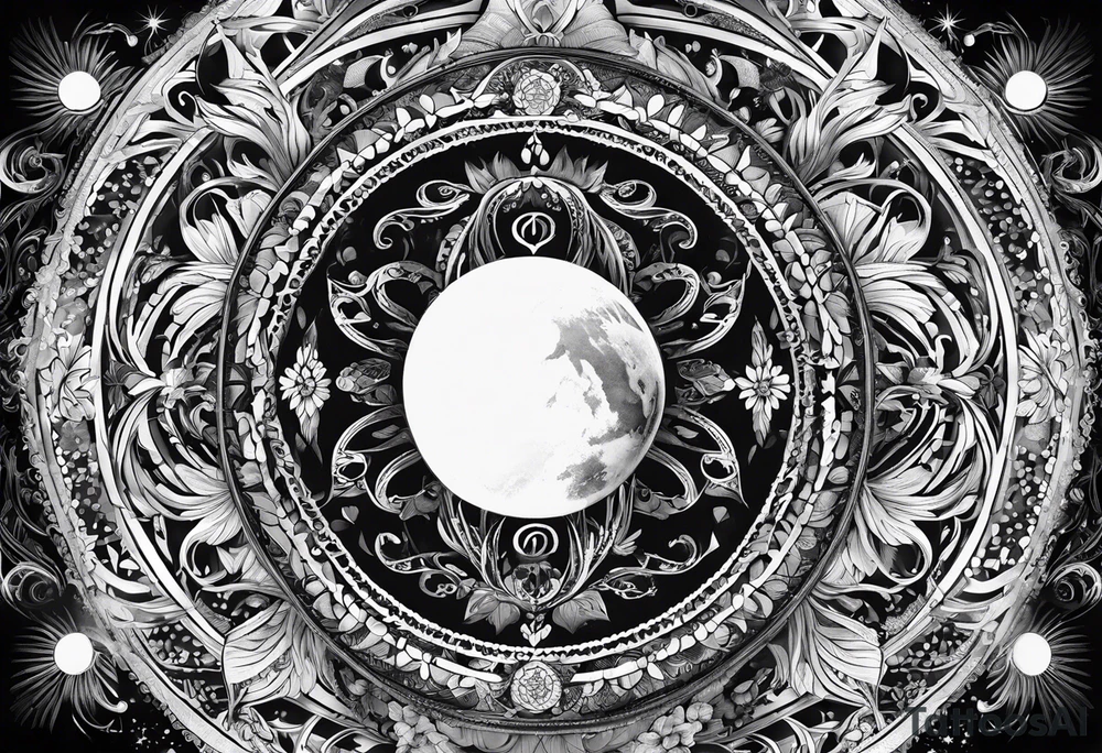 Phonic circles earth tattoo idea
