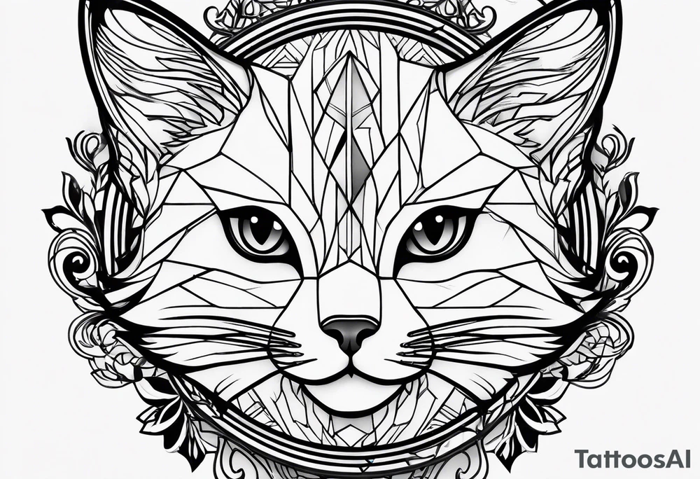 Black cat tattoo idea