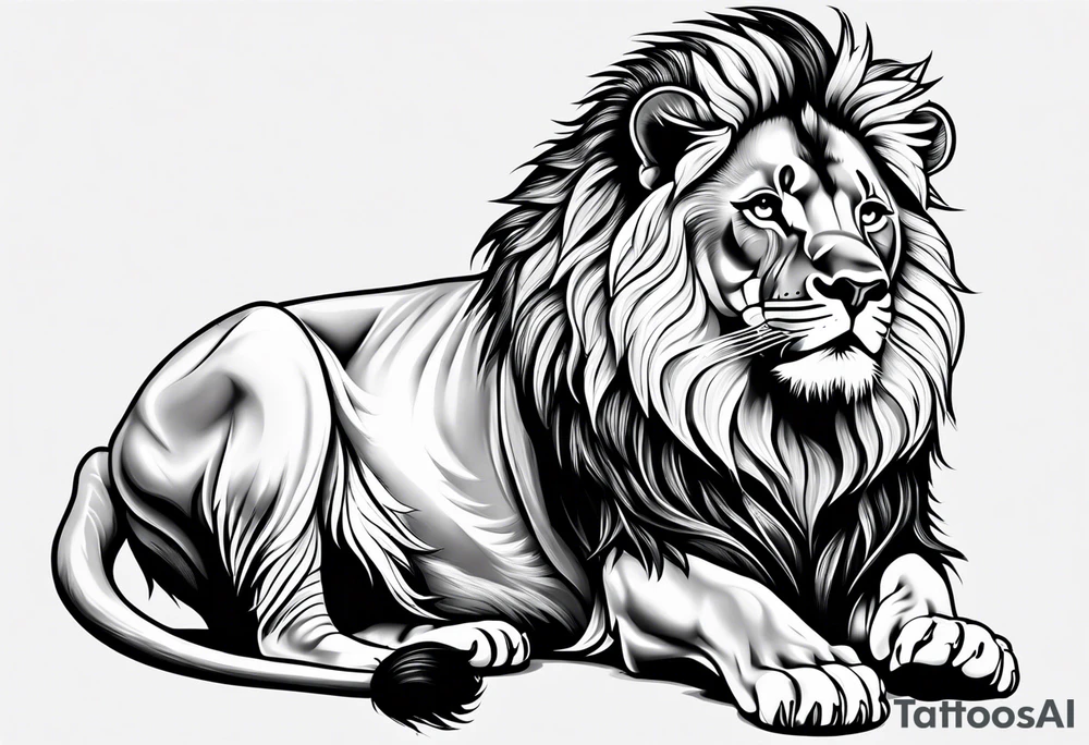 little lion tattoo idea