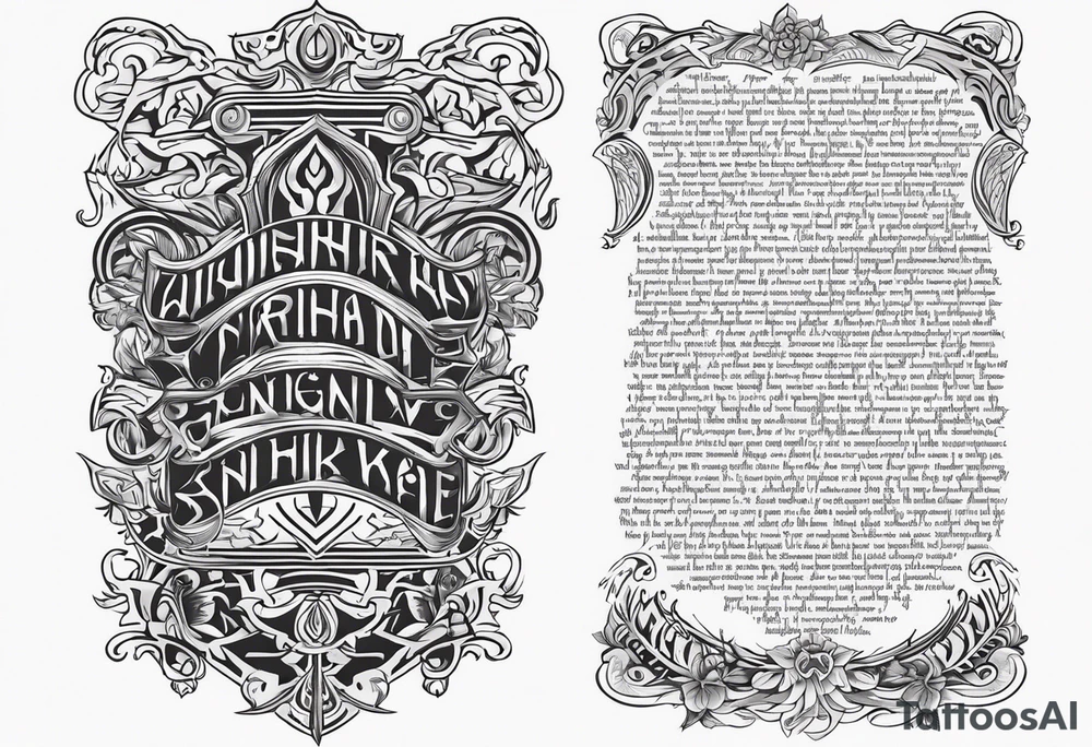 VALHALLA prayer poem tattoo idea