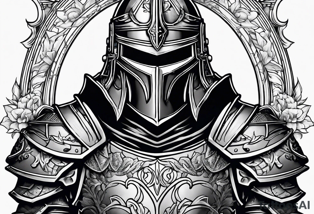 knight with heavy armor tattoo idea