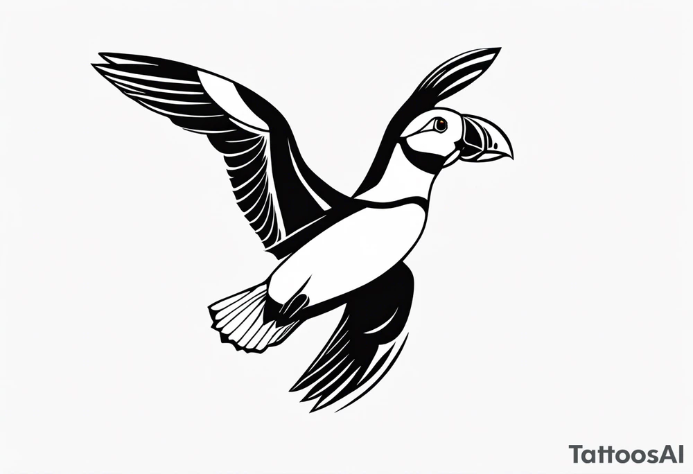 a flying puffin
 - forarm Tattoo tattoo idea