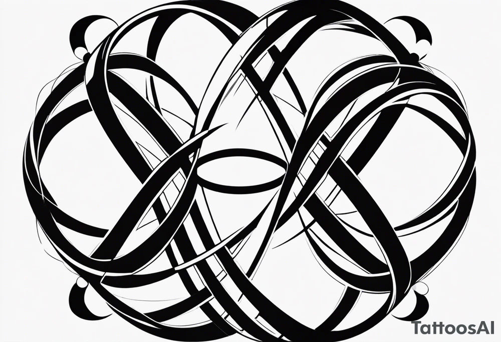 infinity symbol with four diamonds
One diamond inside one of the loops of the infinity symbol and one in the other.

Where the lines cross each other one on one side and another on the opposite side. tattoo idea