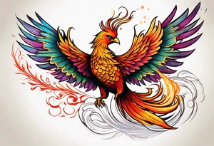 Flying Phoenix tattoo idea