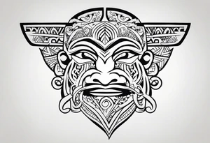 Polynesian chin tattoo tattoo idea