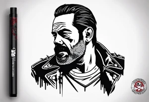 The walking dead negan small picture tattoo idea