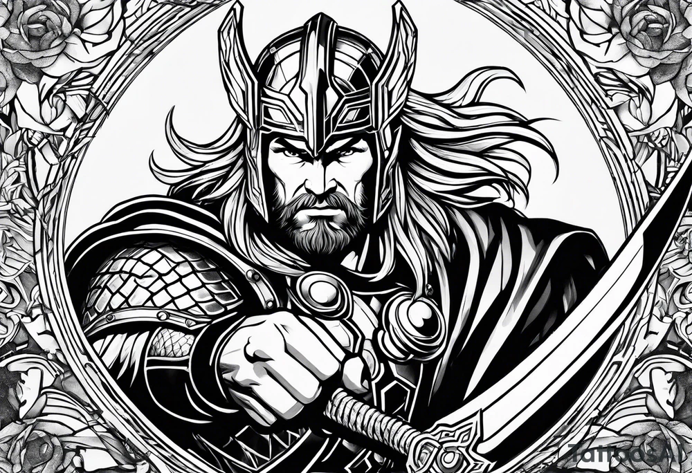 Thor im Kampf tattoo idea