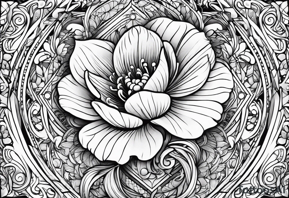 curved line tattoo idea