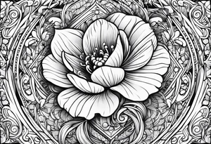 curved line tattoo idea