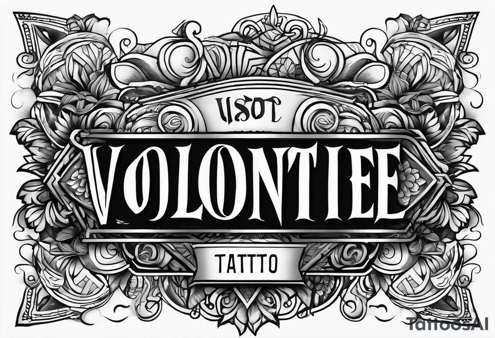 VOLONTÉ WORD tattoo idea