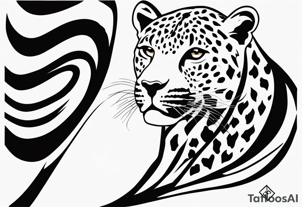 leopard print tattoo idea