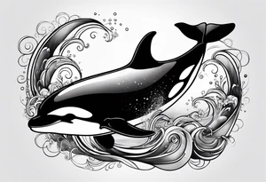 Orca whale tattoo idea