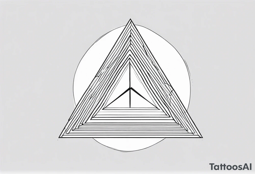 triangle illusion tattoo idea