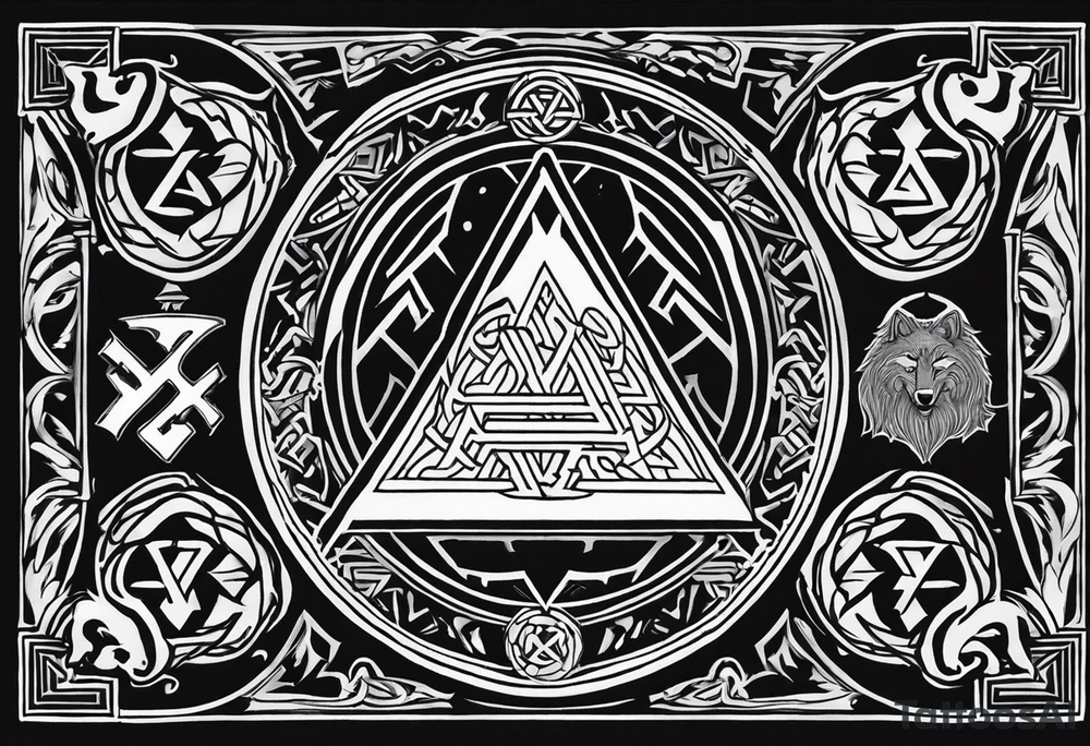 Valhalla
Sword shield valknut dragon bear wolf tattoo idea