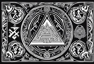 Valhalla 
Sword shield valknut dragon bear wolf tattoo idea
