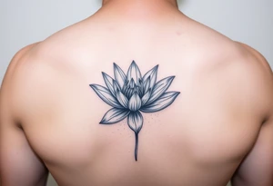 Water lily and daisy watercolor tattoo idea