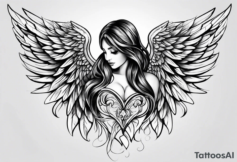 Angel wings tattoo idea
