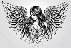 Angel wings tattoo idea