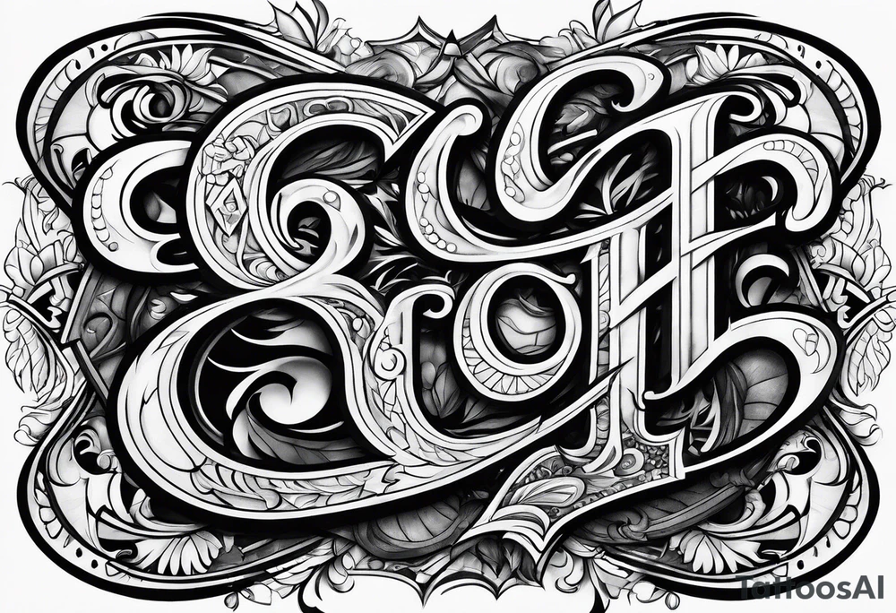 NCJB letters tattoo idea