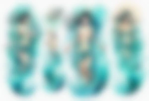 a woman made out of water emerging from the sea, turquoise tattoo idea