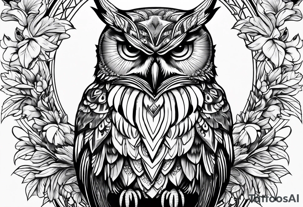 king owl tattoo idea