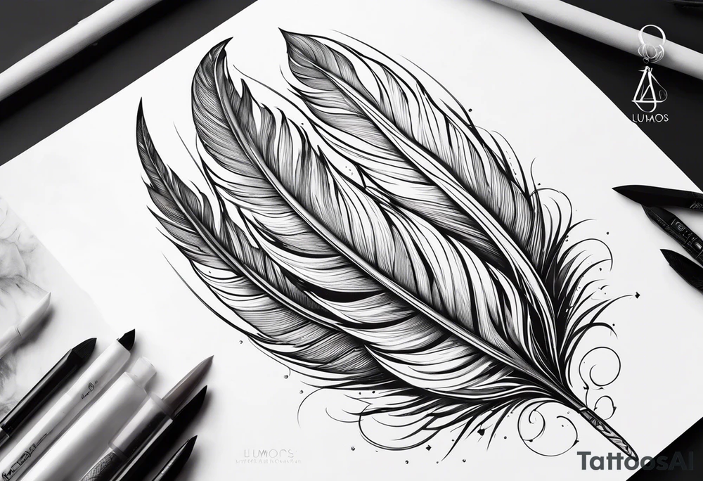 Lumos Phoenix feather tattoo idea
