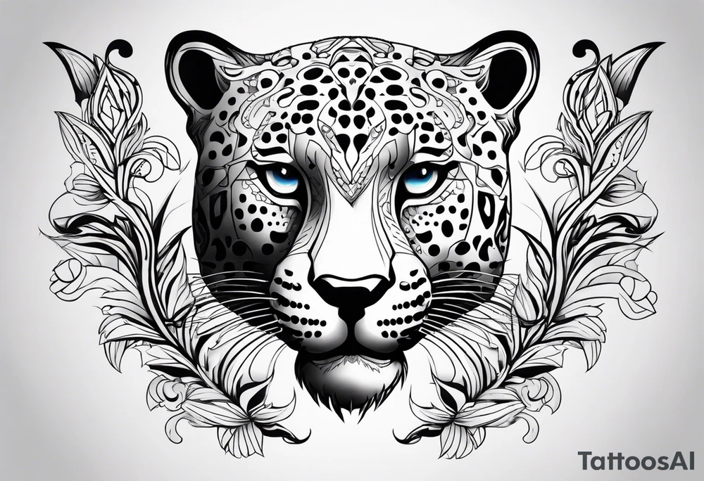 Jaguar head tattoo idea