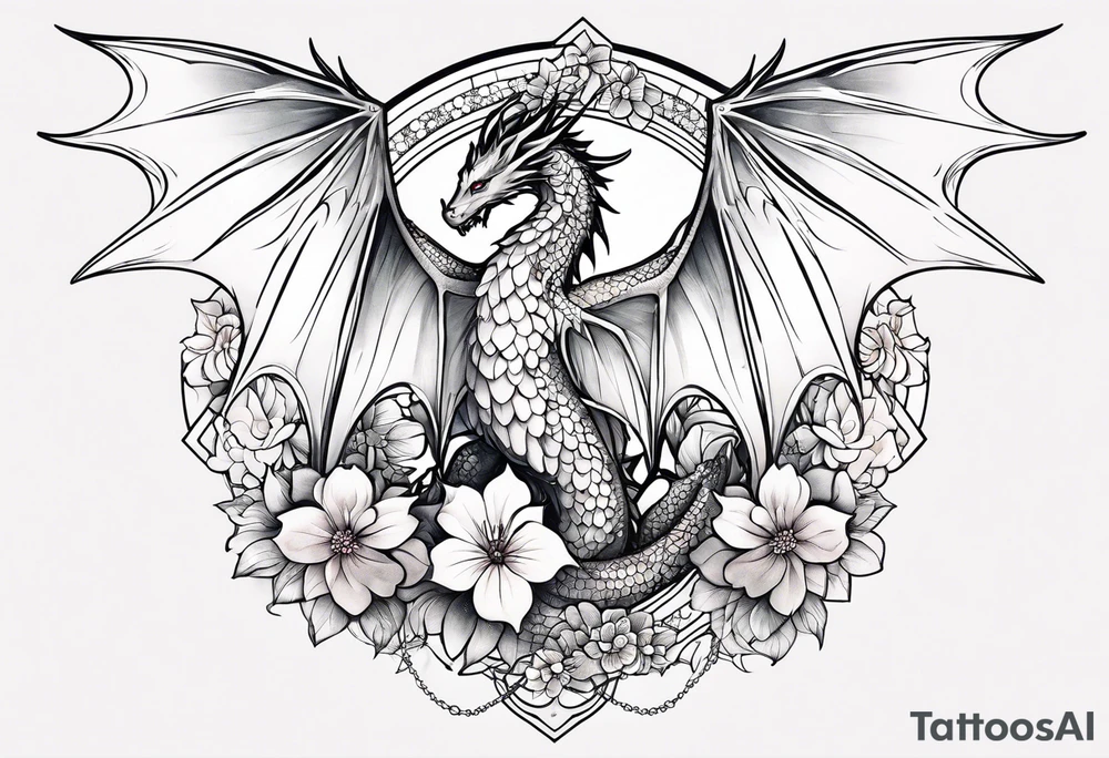 Constellation, wing , snow , cross , dragon female japan kawaii , flower tattoo idea