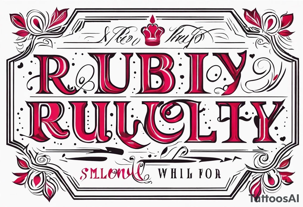Ruby 🐾 tattoo idea